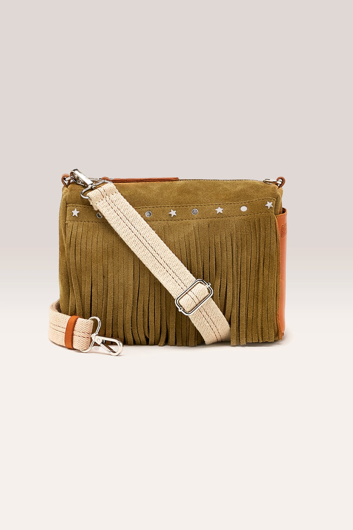 Bellerose Sac Bandoulière En Daim Avec Franges Pour Femmes