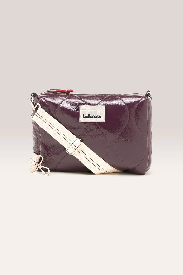 Bellerose Sac Bandoulière En Vinyle Bordeaux Pour Femmes