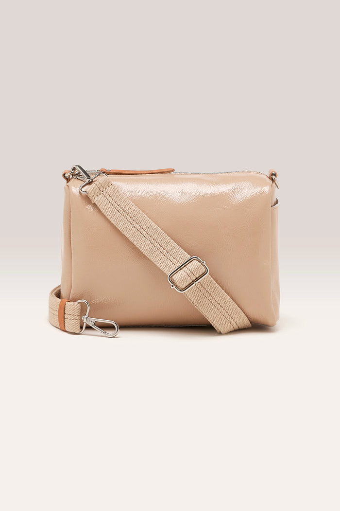 Bellerose Sac Boîte En Cuir Brillant Rose Pour Femmes