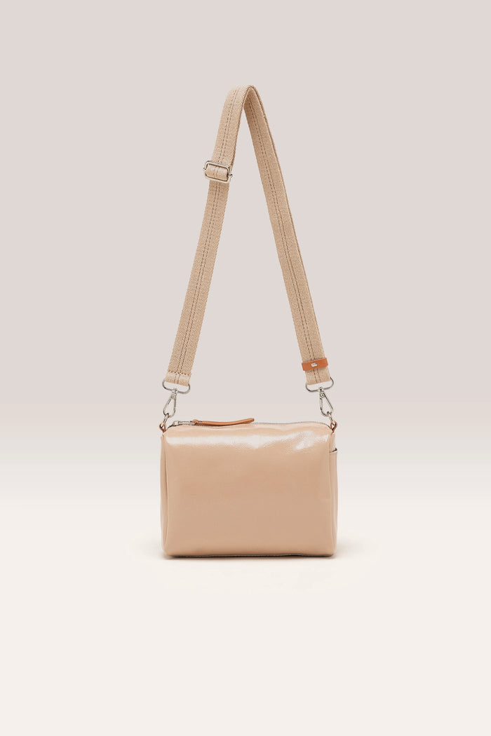 Bellerose Sac Boîte En Cuir Brillant Rose Pour Femmes