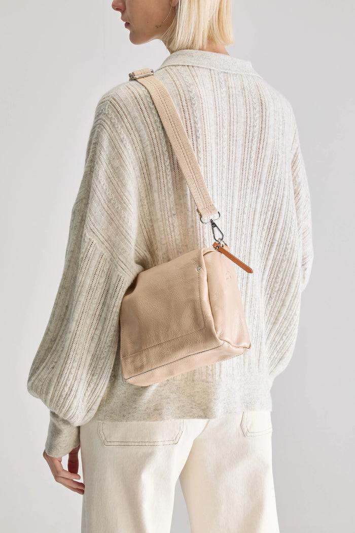 Bellerose Sac Boîte En Cuir Brillant Rose Pour Femmes