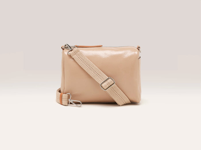 Bellerose Sac boîte en cuir brillant rose pour femmes