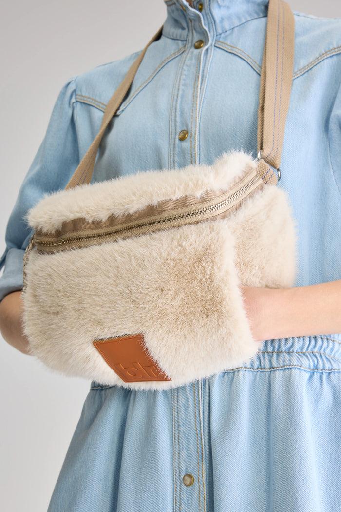 Bellerose Sac Muff En Fausse Fourrure écru Pour Femmes