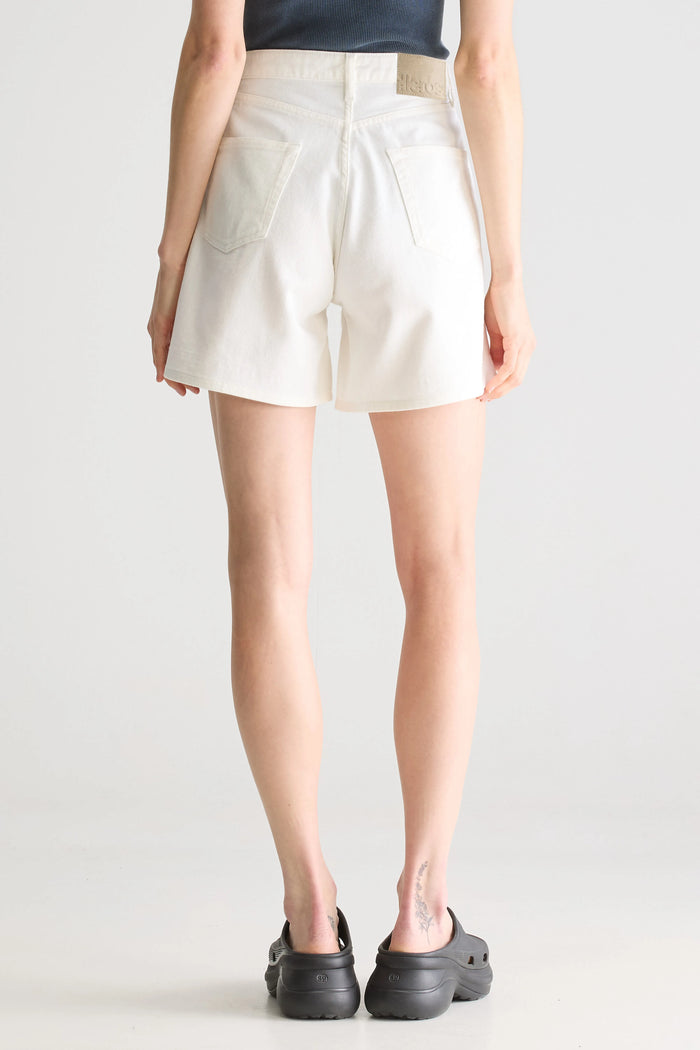 Bellerose Short Boyfriend En Denim Blanc Pour Femmes