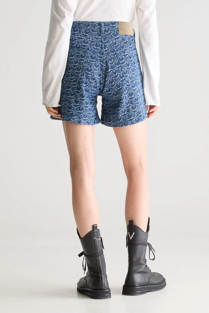 Bellerose Short Boyfriend En Denim Bleu Pour Femmes
