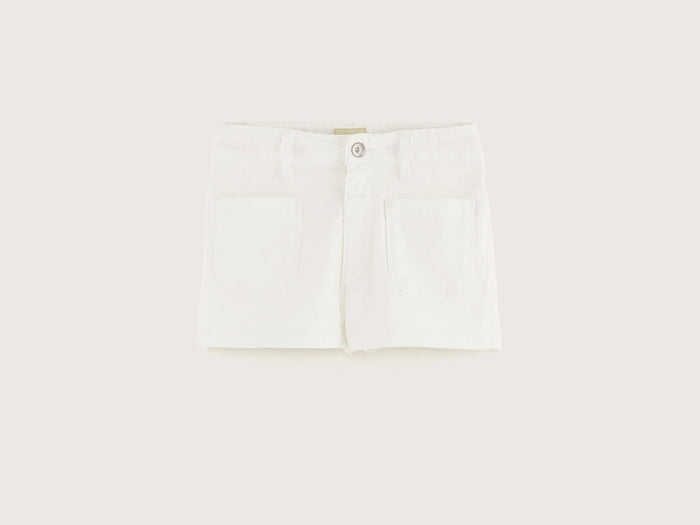 Bellerose Short en jean blanc taille haute pour filles