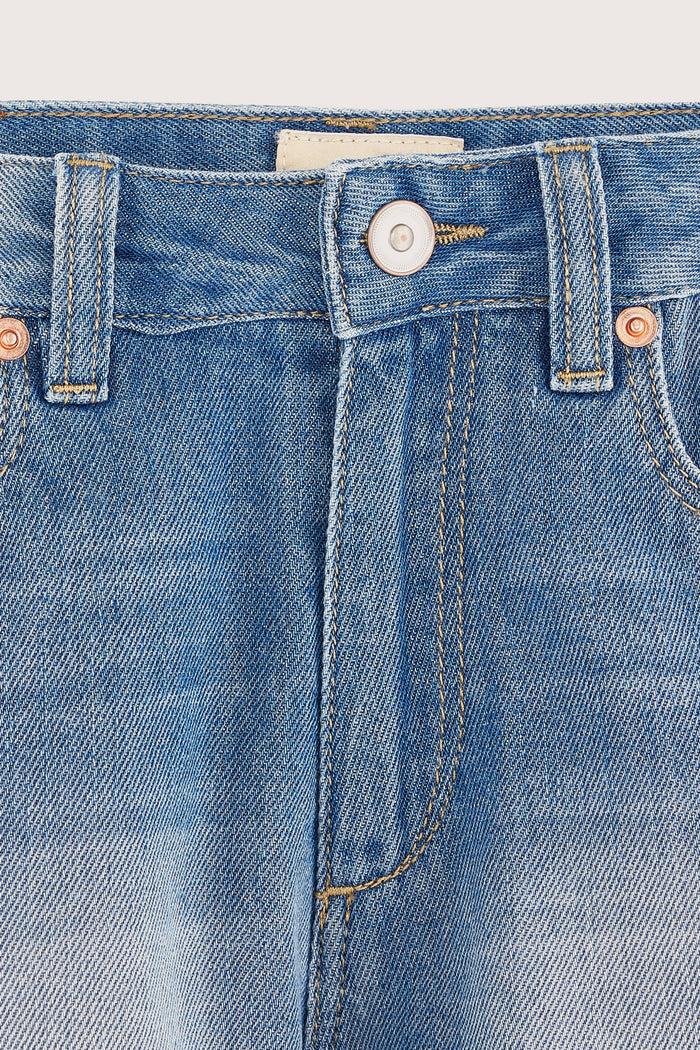 Bellerose Short En Jean Bleu Taille Haute Pour Filles