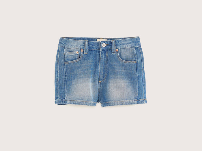 Bellerose Short en jean bleu taille haute pour filles