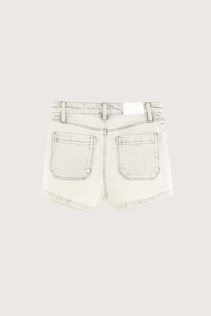 Bellerose Short En Jean Gris Taille Haute Pour Filles