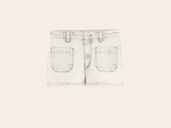Bellerose Short en jean gris taille haute pour filles