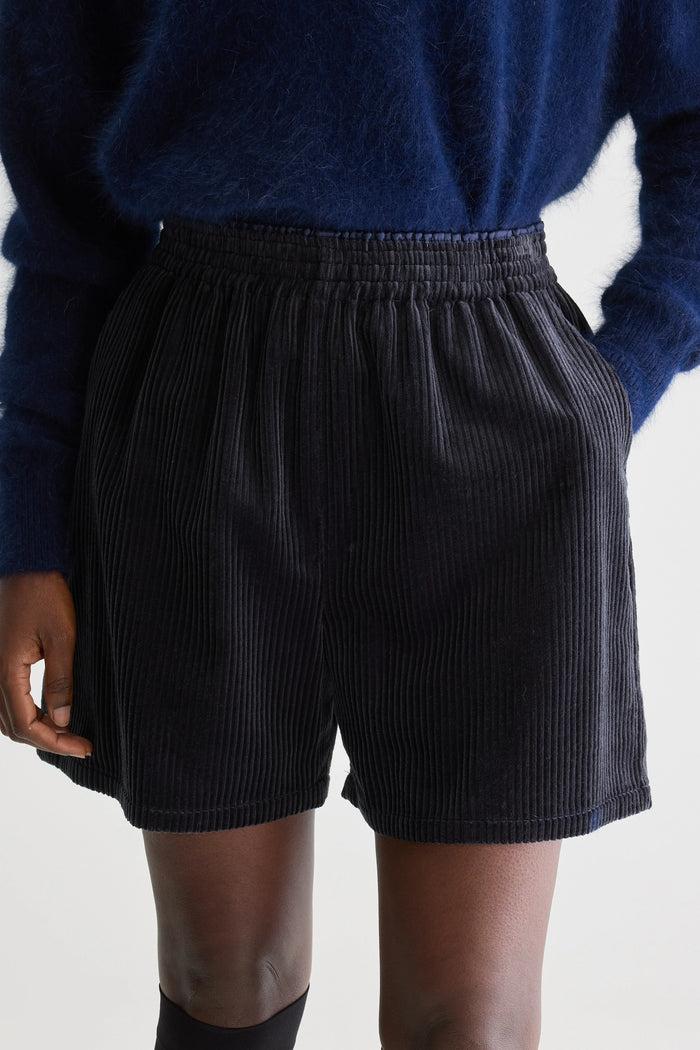 Bellerose Short En Velours Côtelé Bleu Marine Pour Femmes