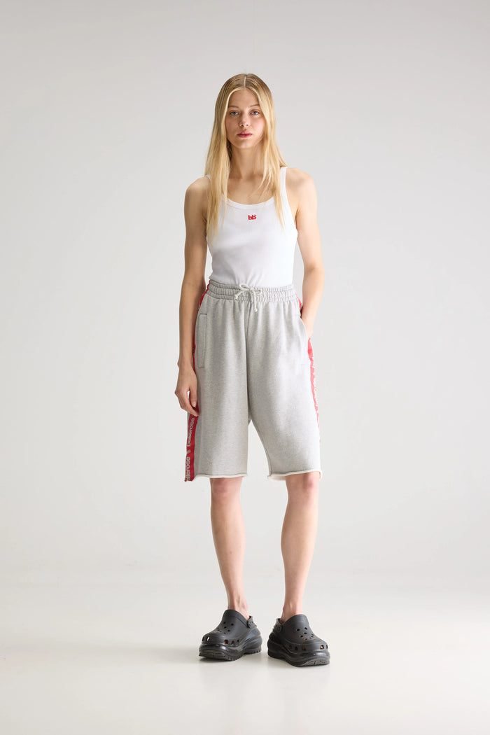 Bellerose Short Molleton Boyfriend Gris Pour Femmes