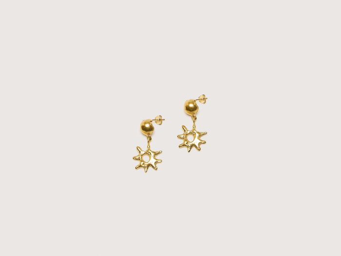Simuero Simuero Boucles d'oreilles Alba plaqué or 18k