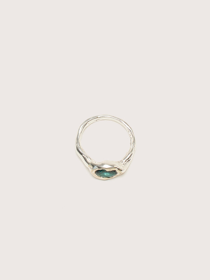 Simuero Simuero Bague En Argent Et émeraude Faro