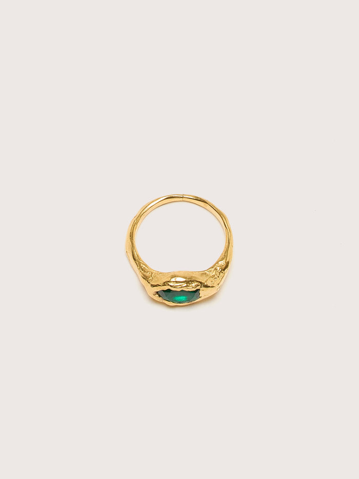 Simuero Simuero Bague Faro En Or Et émeraude