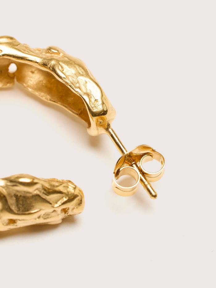 Simuero Simuero Boucles D'oreilles Cabo Or Texturé