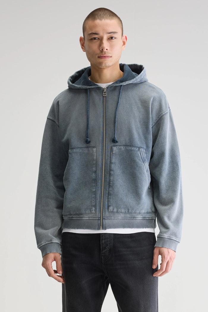 Bellerose Sweatshirt à Capuche Bleu Marine Pour Homme