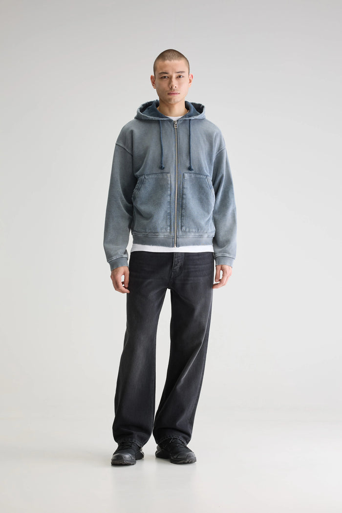 Bellerose Sweatshirt à Capuche Bleu Marine Pour Homme