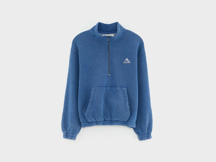Bellerose Sweatshirt à fermeture éclair bleu pour garçons