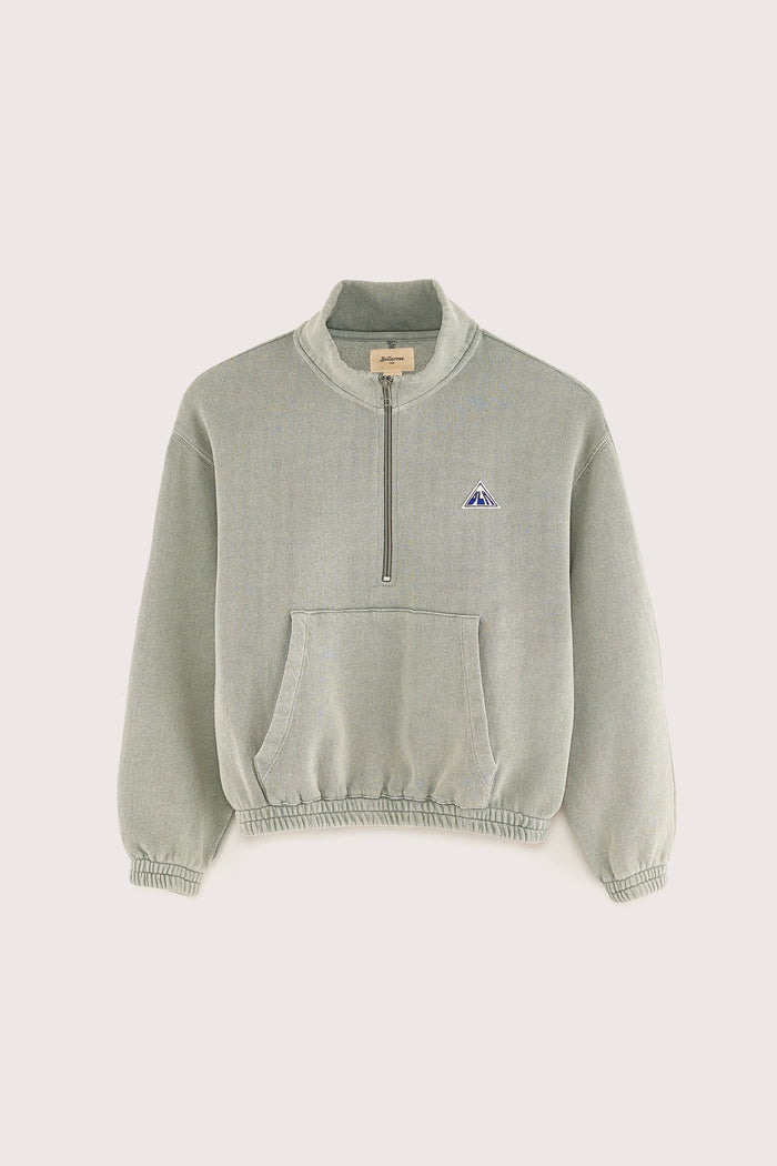 Bellerose Sweatshirt à Fermeture éclair Vert Pour Garçons