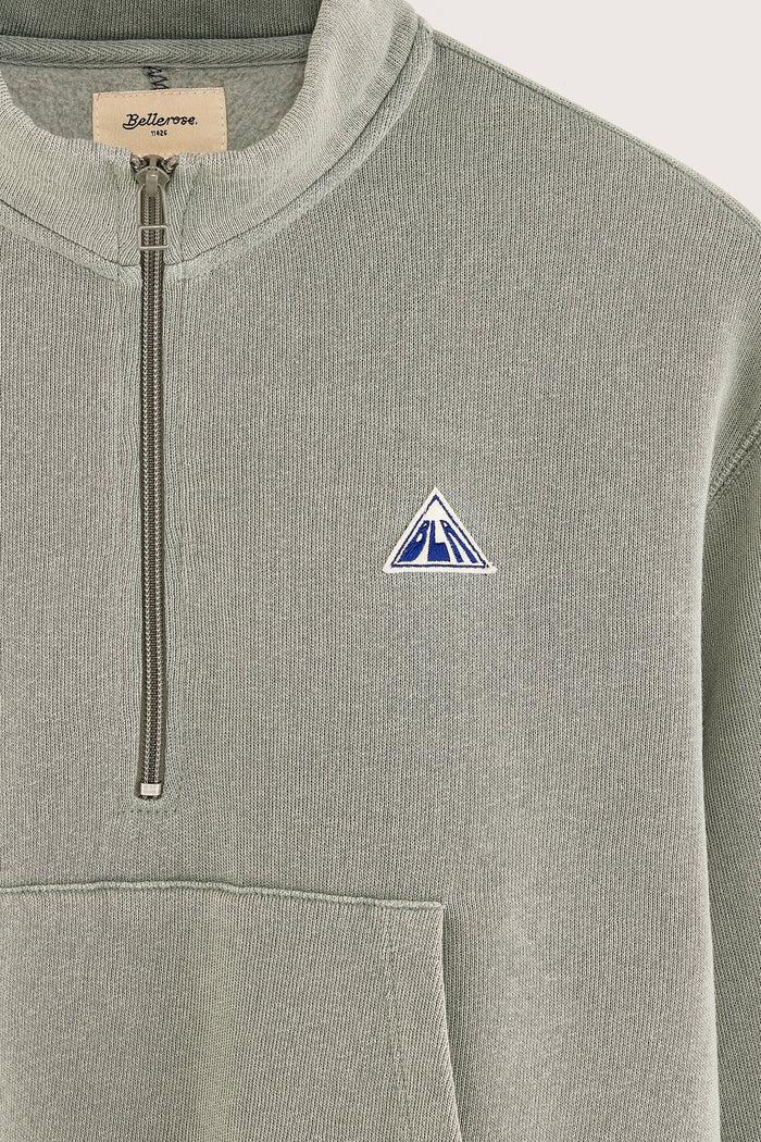 Bellerose Sweatshirt à Fermeture éclair Vert Pour Garçons