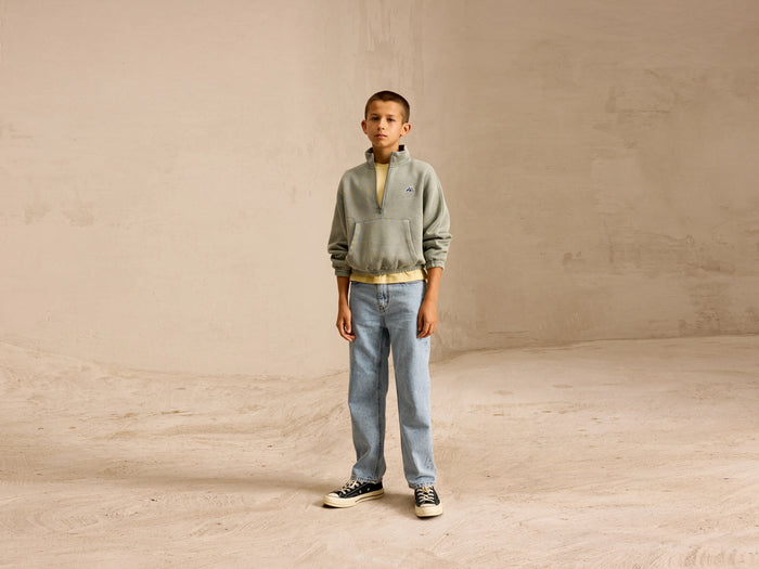 Bellerose Sweatshirt à fermeture éclair vert pour garçons