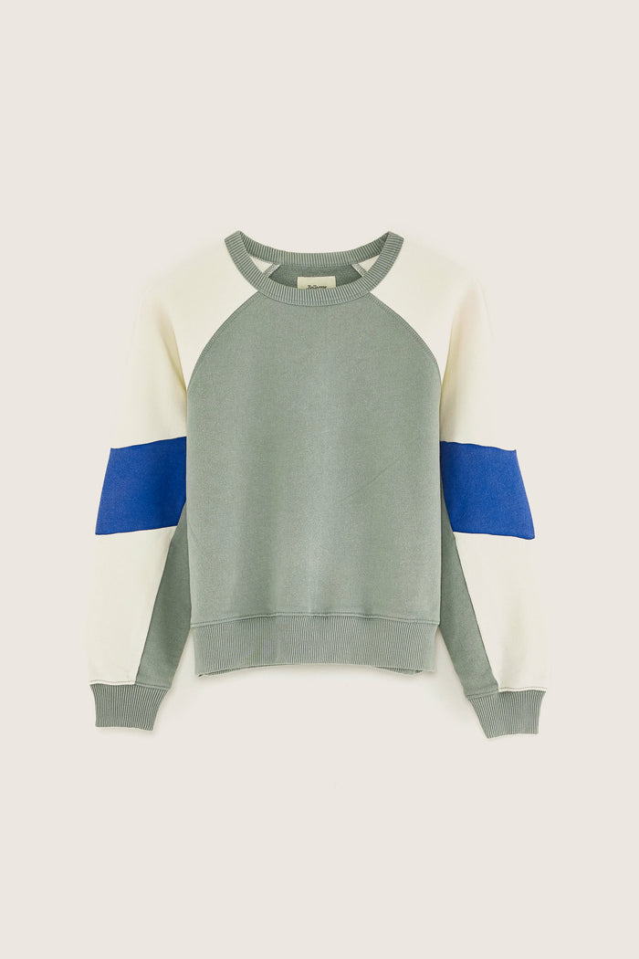 Bellerose Sweatshirt Col Rond Colorblock Pour Garçons