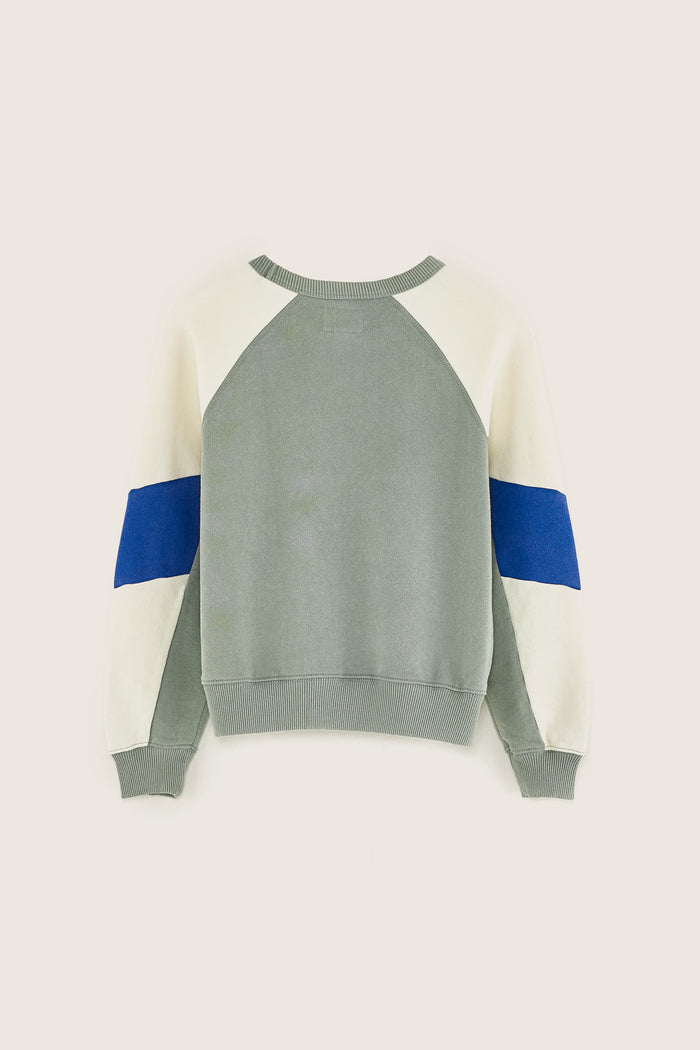 Bellerose Sweatshirt Col Rond Colorblock Pour Garçons