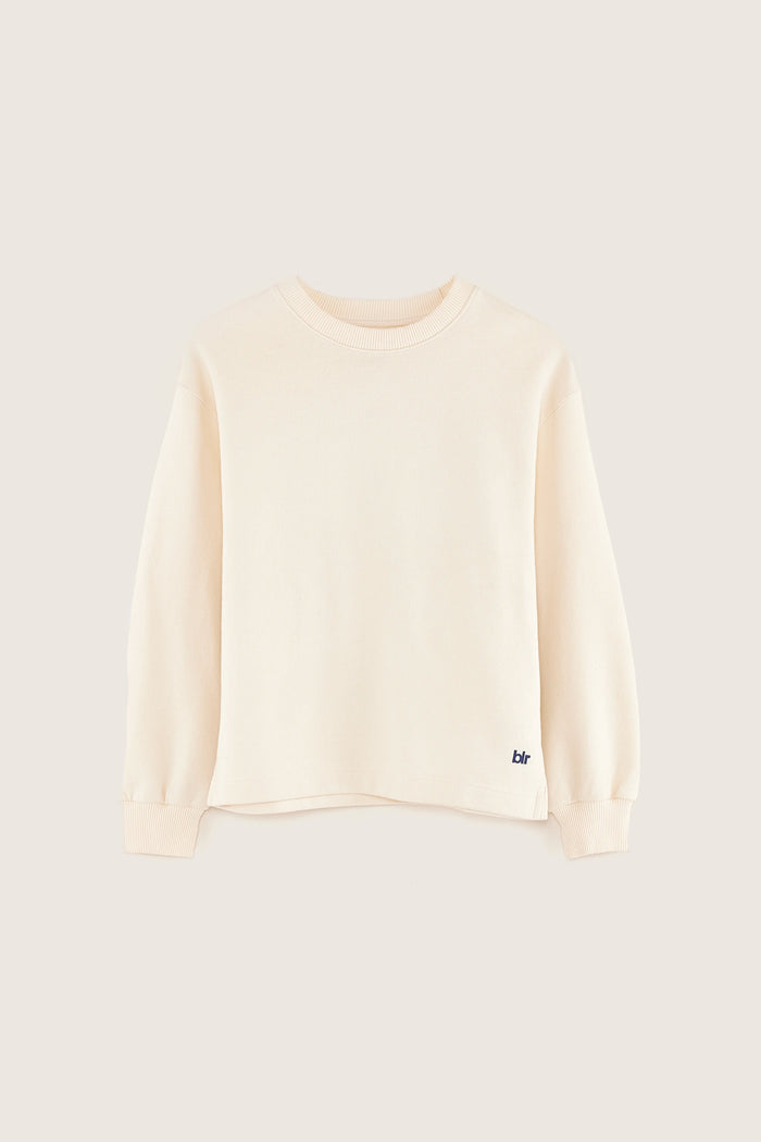 Bellerose Sweatshirt Col Rond Graphique Crème Pour Garçons