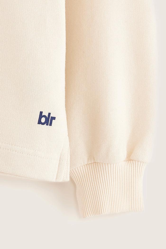 Bellerose Sweatshirt Col Rond Graphique Crème Pour Garçons