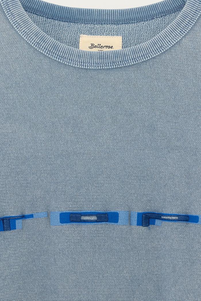 Bellerose Sweatshirt Col Rond Graphique Gris Pour Garçons