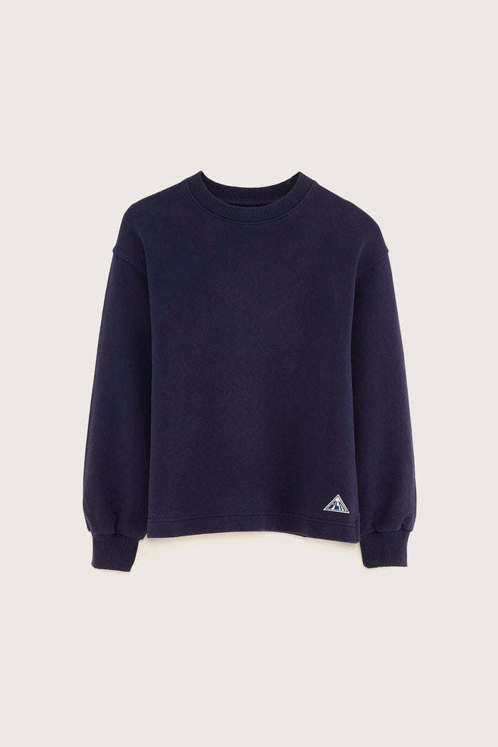 Bellerose Sweatshirt Col Rond Graphique Navy Pour Garçons
