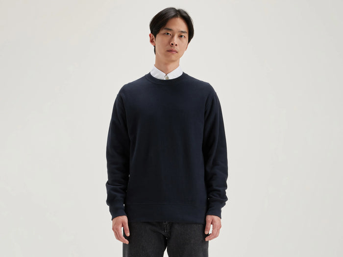 Bellerose Sweatshirt en coton bleu marine pour hommes
