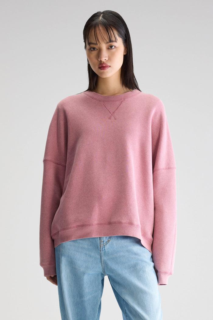 Bellerose Sweatshirt En Polaire Oversize Rose Pour Femmes