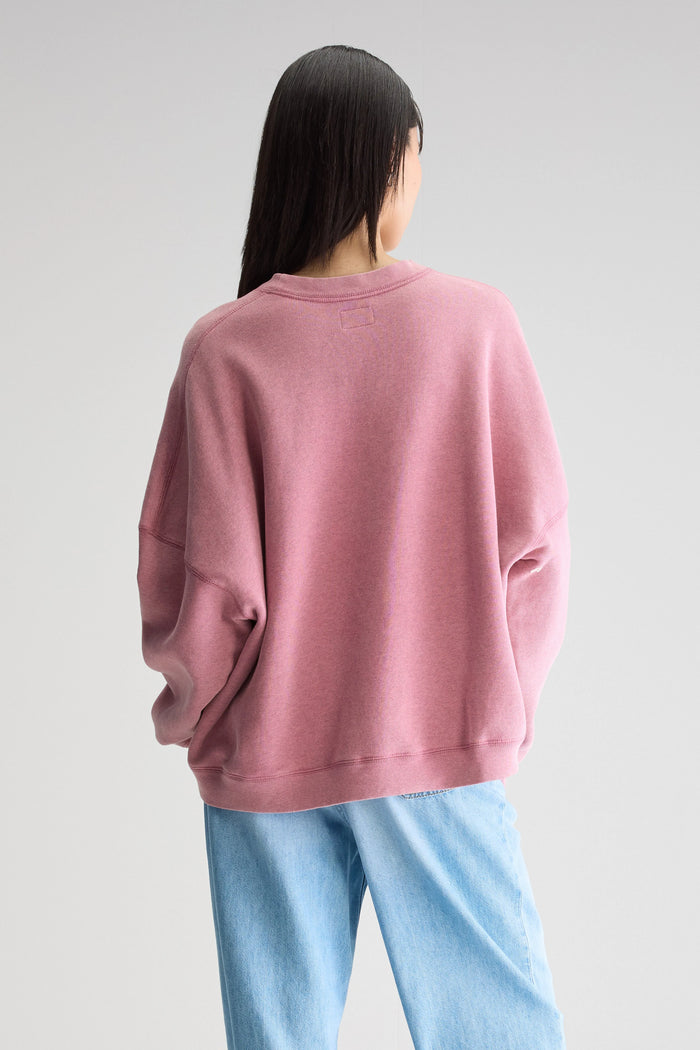 Bellerose Sweatshirt En Polaire Oversize Rose Pour Femmes