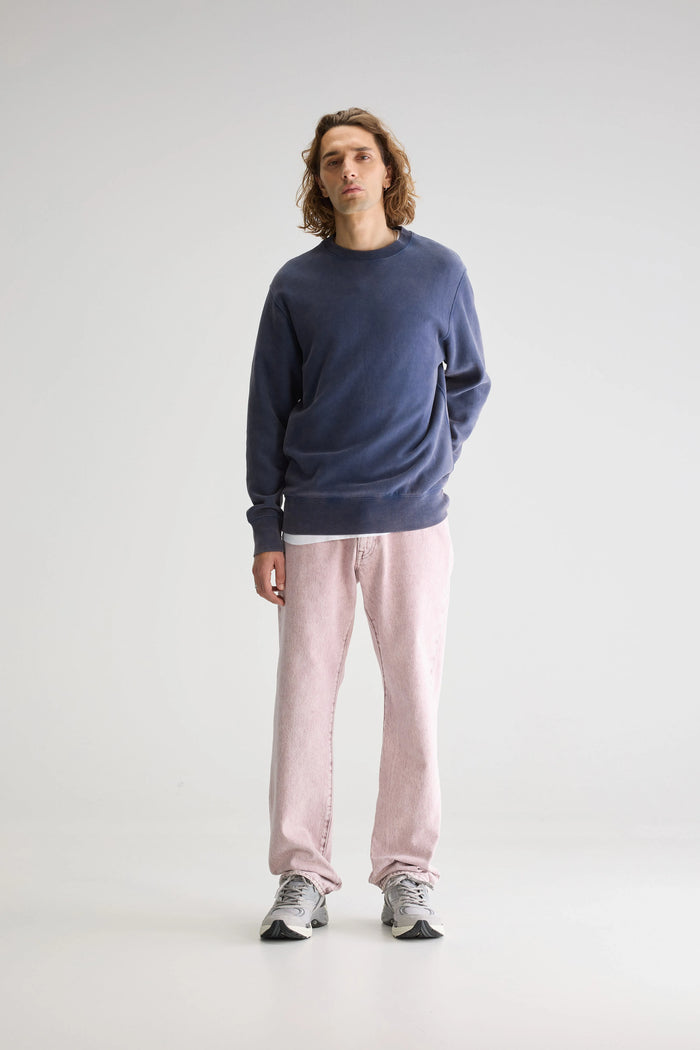 Bellerose Sweatshirt Polaire Bleu Col Rond Pour Homme