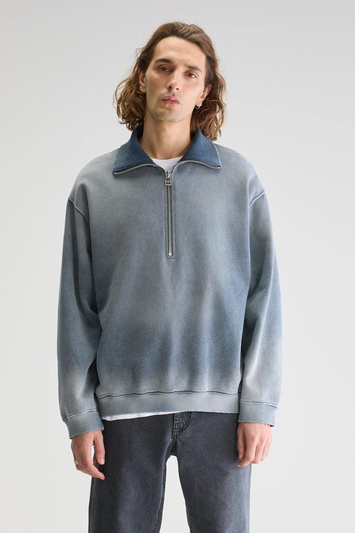 Bellerose Sweatshirt Polaire Bleu Marine Pour Homme