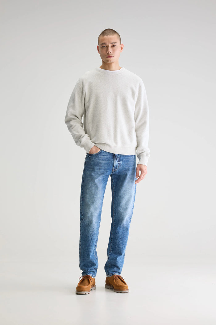 Bellerose Sweatshirt Polaire Gris Col Rond Pour Homme