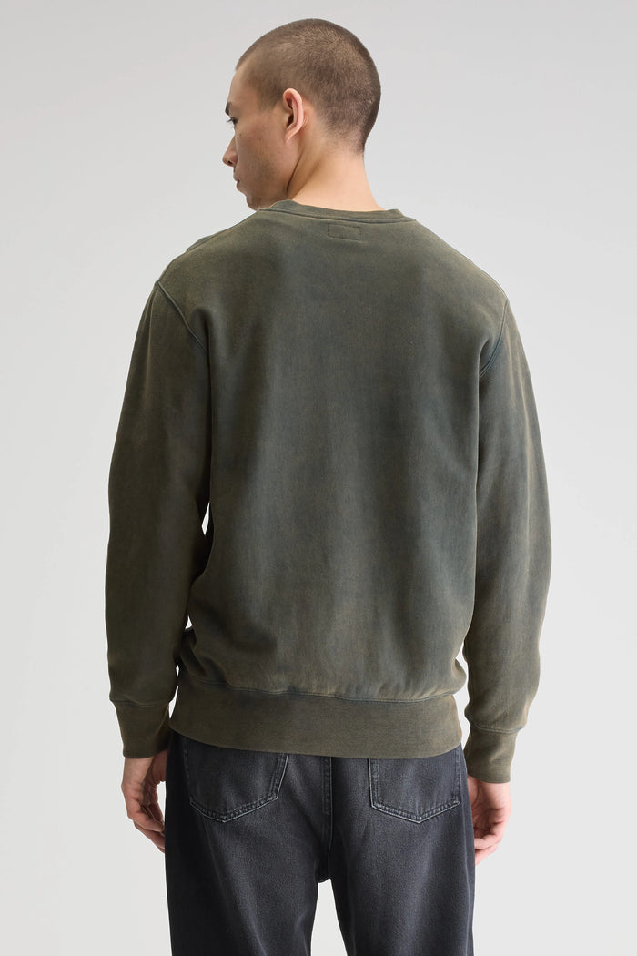 Bellerose Sweatshirt Vert Foncé Col Rond Pour Homme