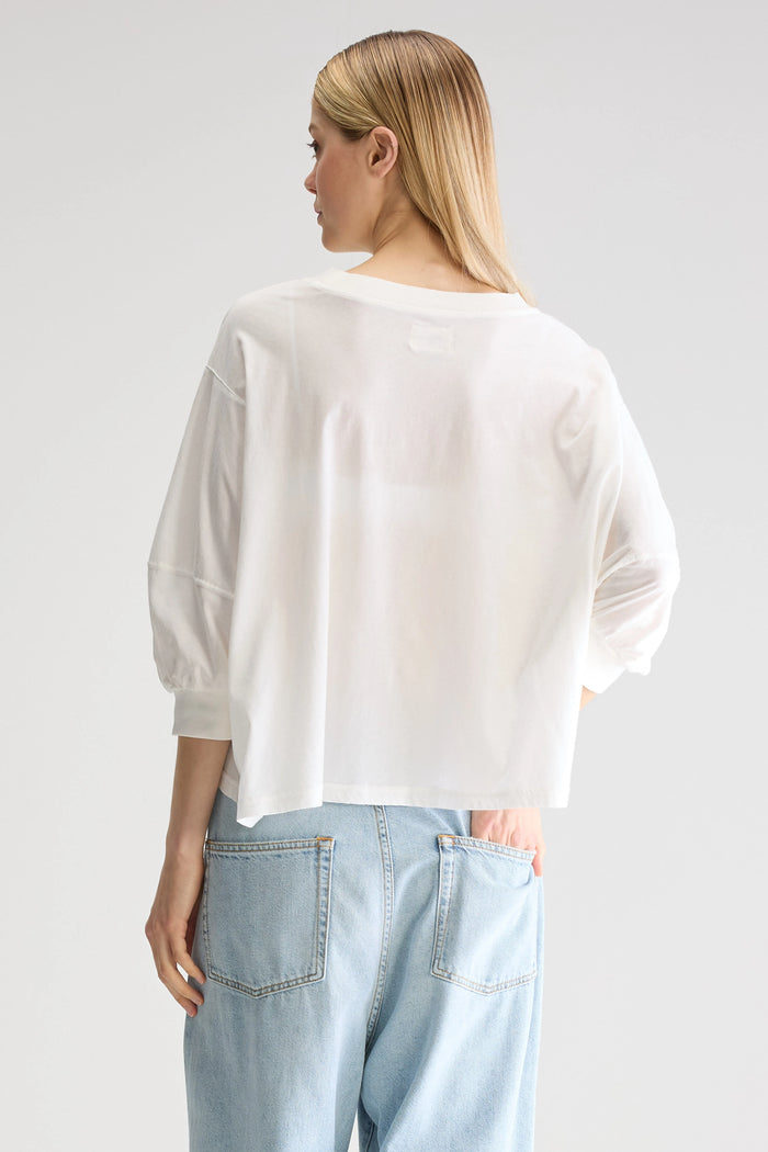 Bellerose T-Shirt À Manches Ballon Blanc Pour Femmes