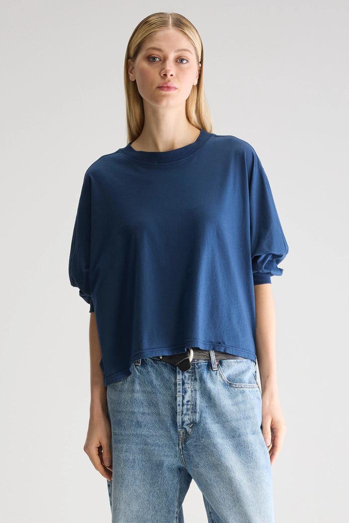Bellerose T-Shirt À Manches Ballon Bleu Pour Femmes