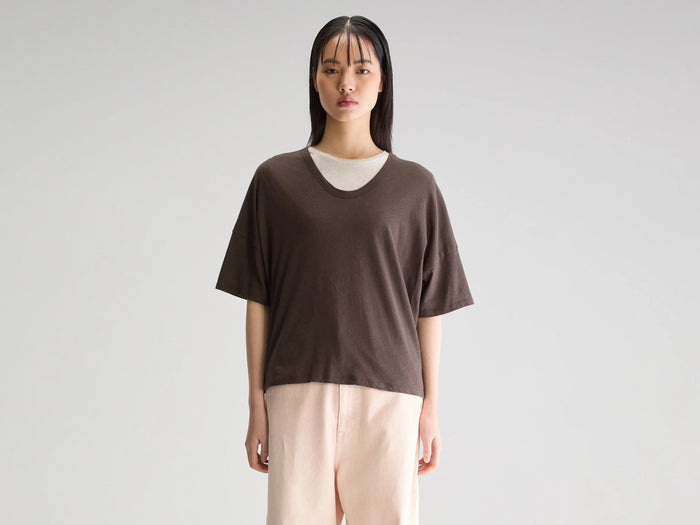 Bellerose T-shirt à manches courtes marron pour femmes