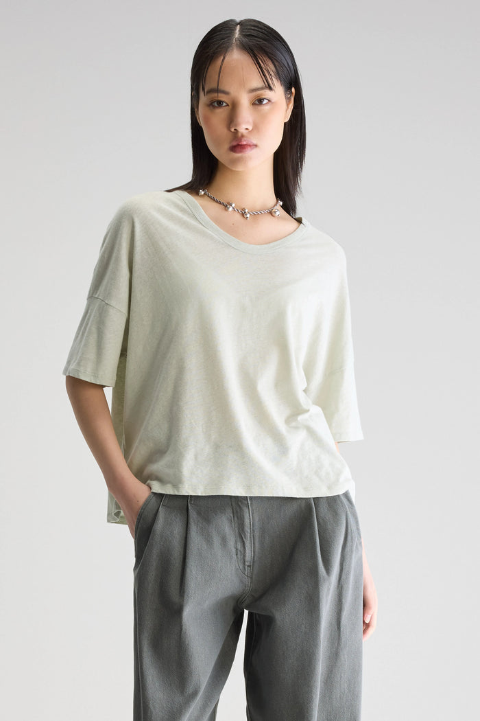 Bellerose T-shirt à Manches Courtes Vert Pour Femmes