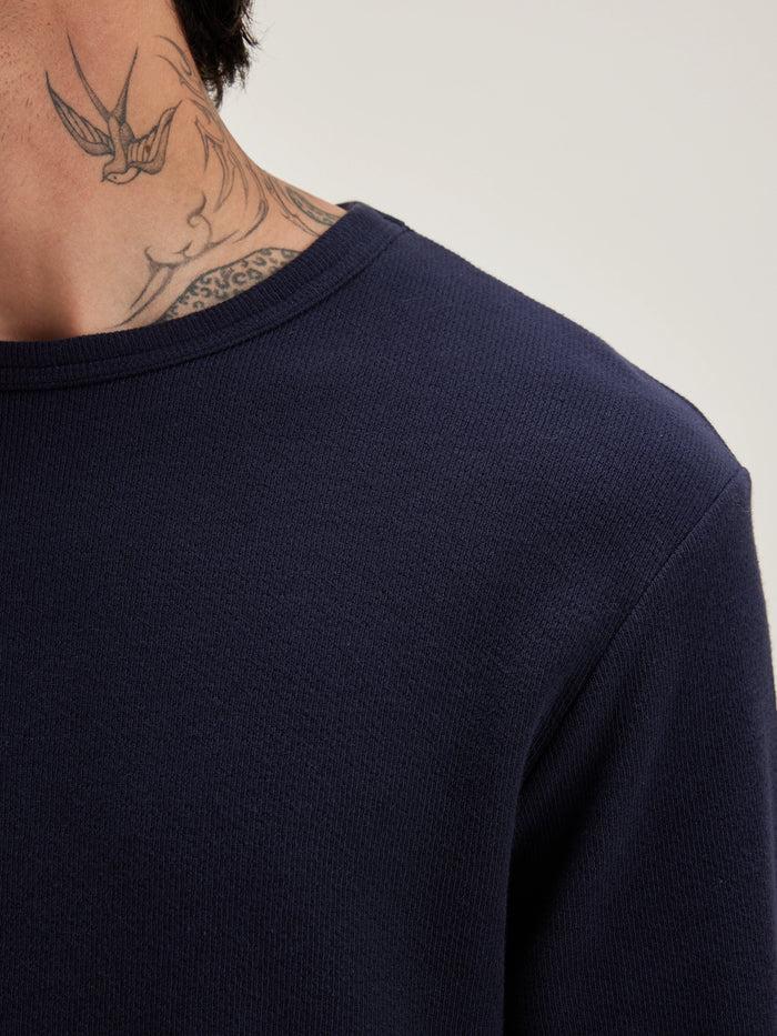 Bellerose T-shirt à Manches Longues Bleu Marine Pour Hommes