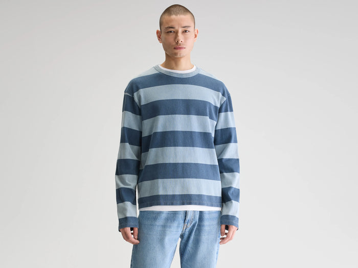 Bellerose T-shirt bleu à manches longues pour homme