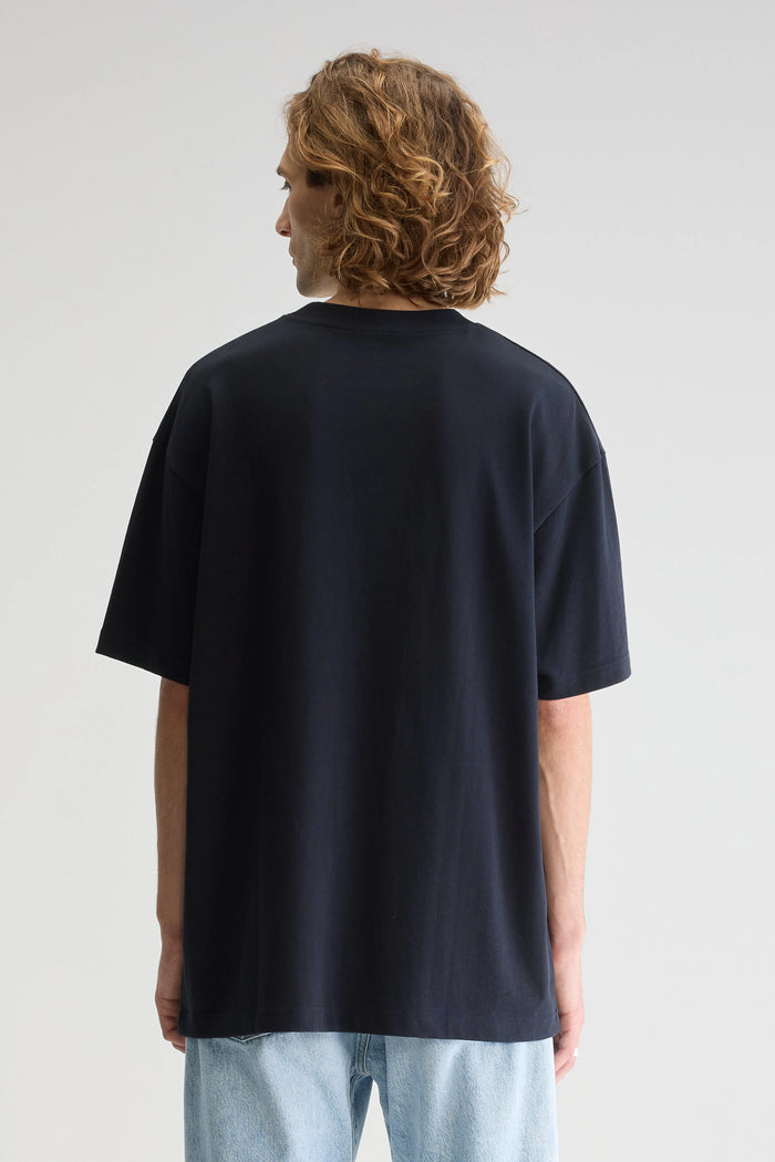 Bellerose T-shirt Bleu Marine à Manches Courtes Pour Homme