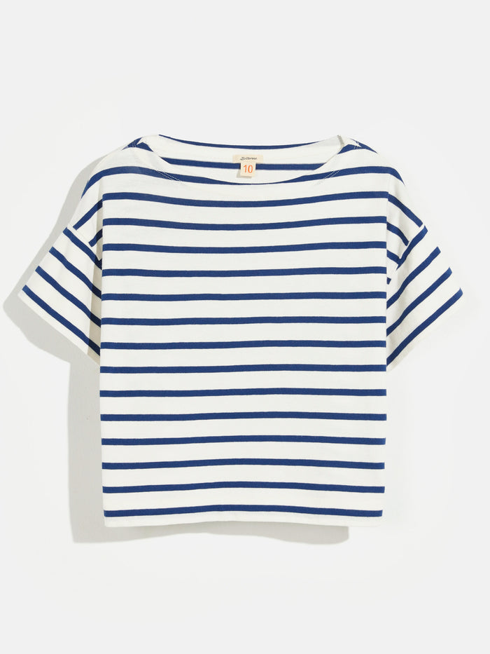 Bellerose T-shirt Col Rond à Rayures Nautiques Pour Filles