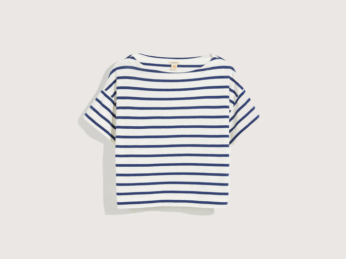 Bellerose T-shirt col rond à rayures nautiques pour filles