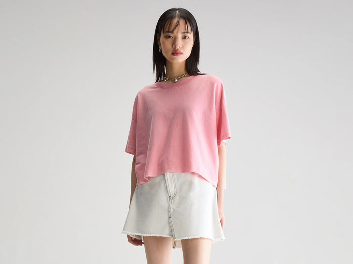 Bellerose T-shirt cropped oversize rose pour femmes