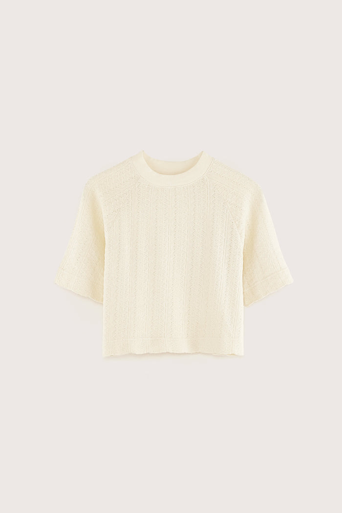 Bellerose T-shirt écru à Manches Courtes Pour Filles